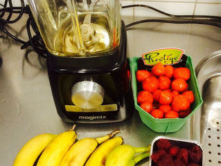 Making new smoothies!