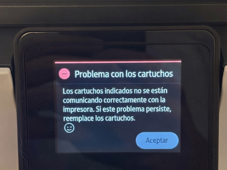 ¿Tu impresora HP dejó de reconocer los cartuchos? No estás Solo..