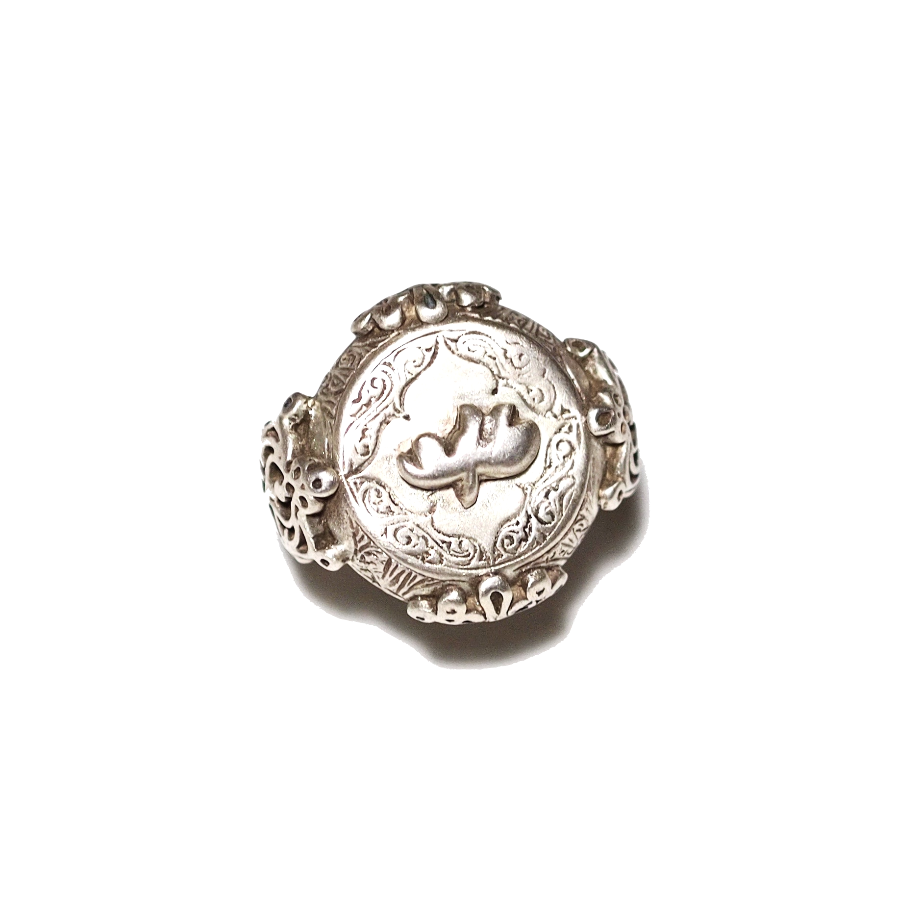 MAHARAJA, bague lotus argent