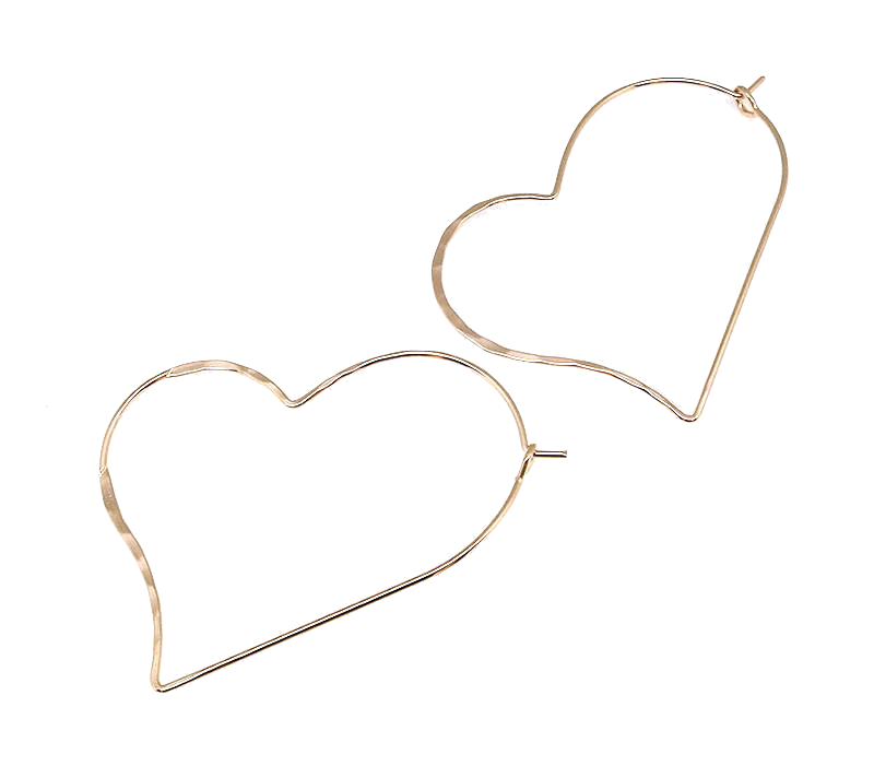 JEANNE heart hoop earrings