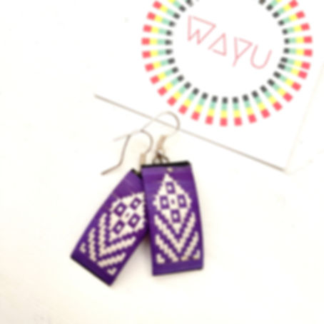 Cane Purple earrings 