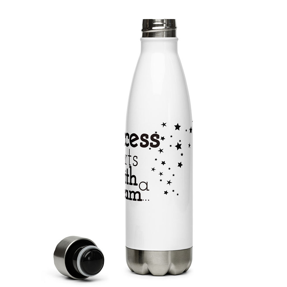 Thumbnail: Success Starts With A Dream - Stainless Steel Water Bottle