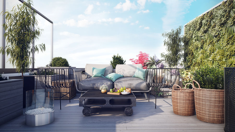 Visualisering af tagterrasse