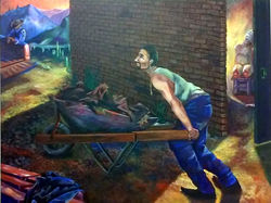 Massacres of the Mexica (Acrylic)