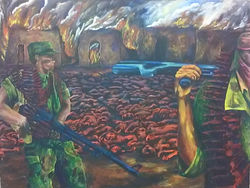 Massacre of 2000 Nigerians (Acrylic)