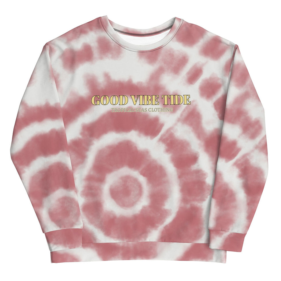 Miniatura: Red Tie-Dye Vibe Tropical Sweatshirt