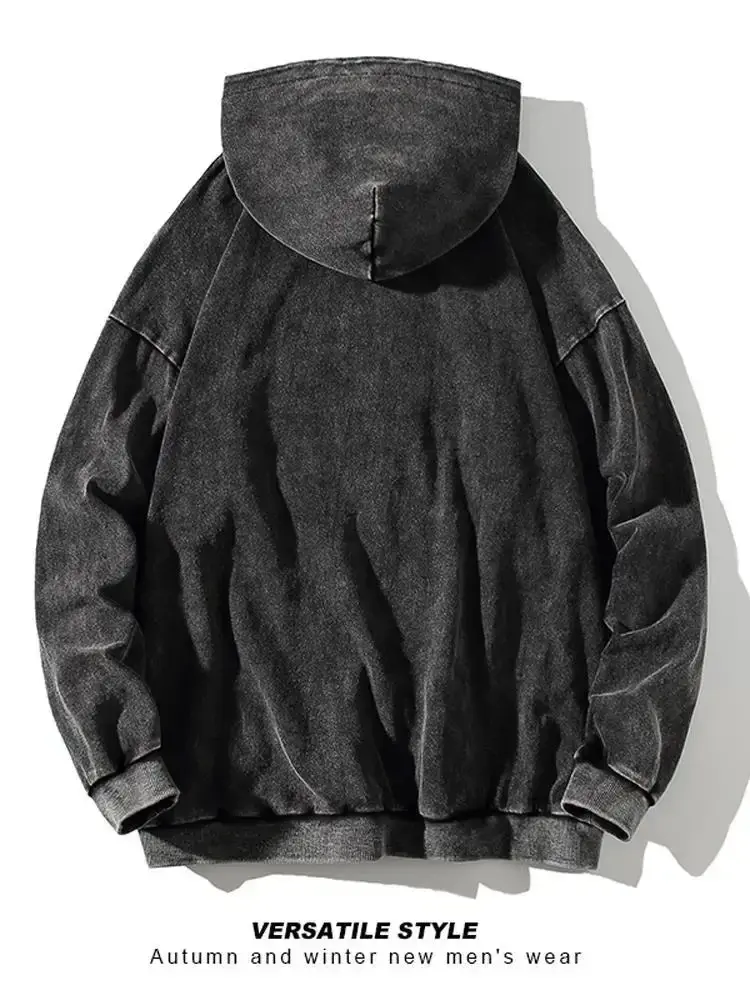 Miniatura: Customizable Retro Washed Cotton Oversized Hoodies