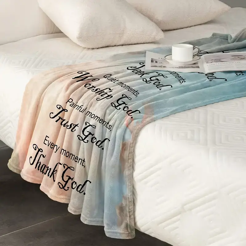 Miniatura: Christian Bible Verse Blanket for Women - Soft Plush Throw