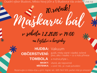 Maškarní bál pro dospělé (1.2.2020 od 19:00 na Fojtství)