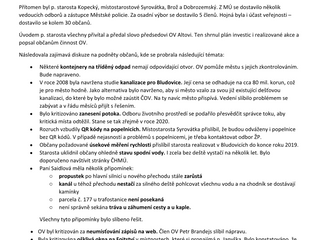 Zápis z veřejné schůze s vedením města (úterý 21.5. od 17:00 na Fojtství)