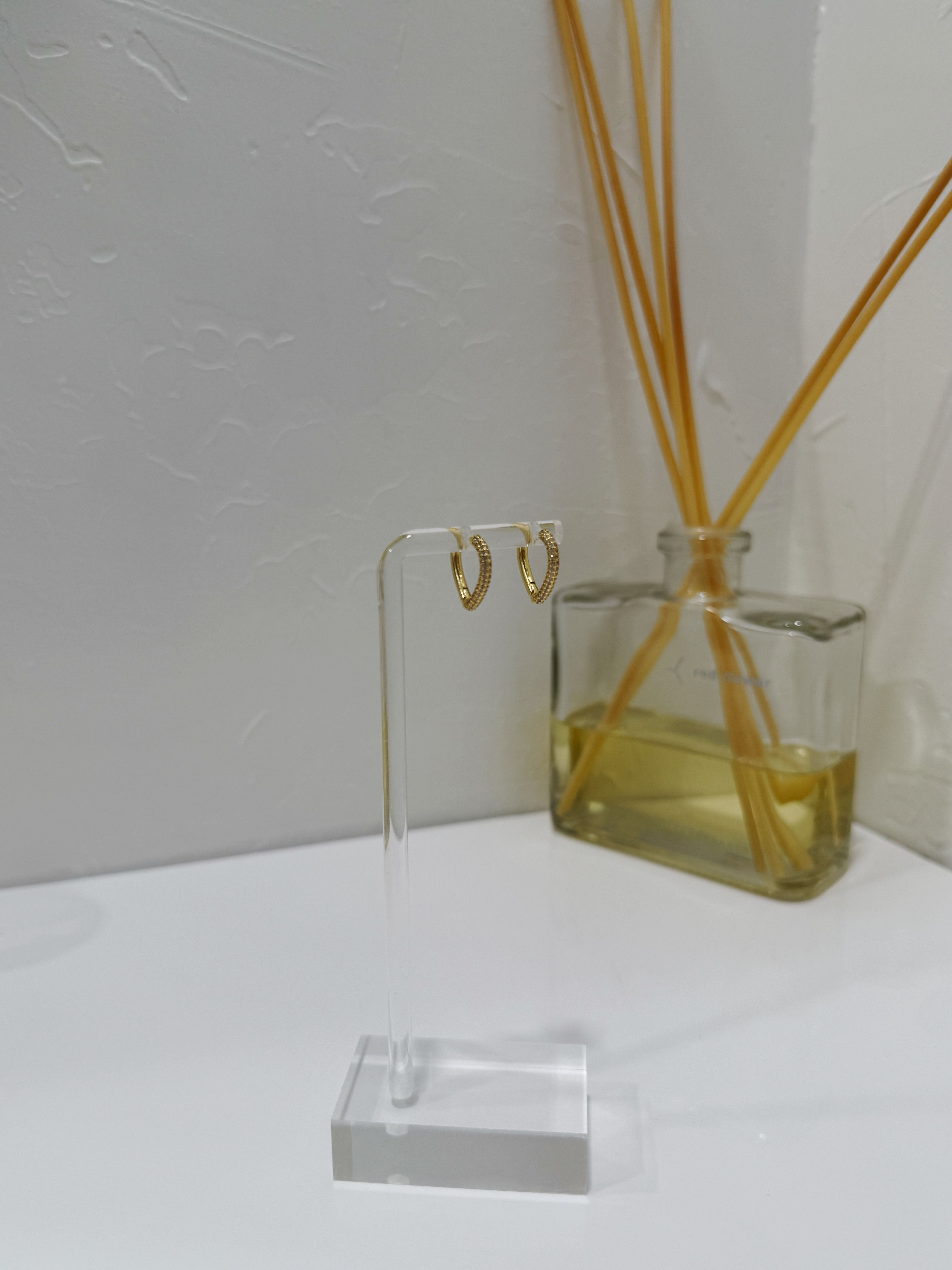 Triangular Huggie Earrings