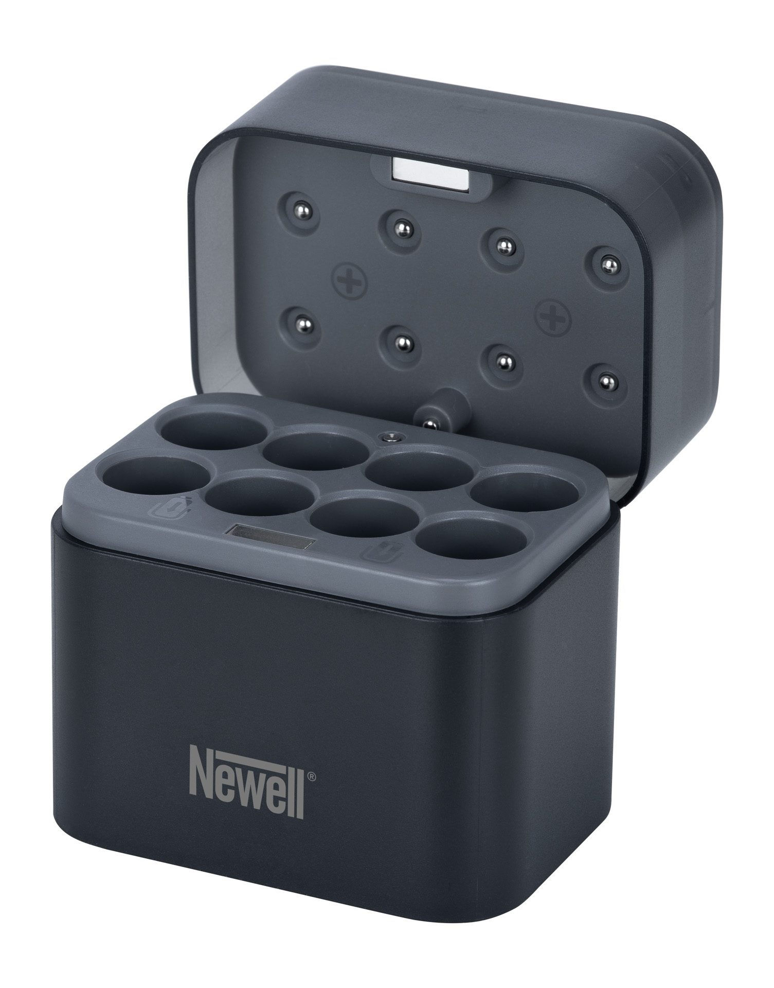 Newell Caricabatterie a otto canali per batterie AA Li-ion/Ni-MH