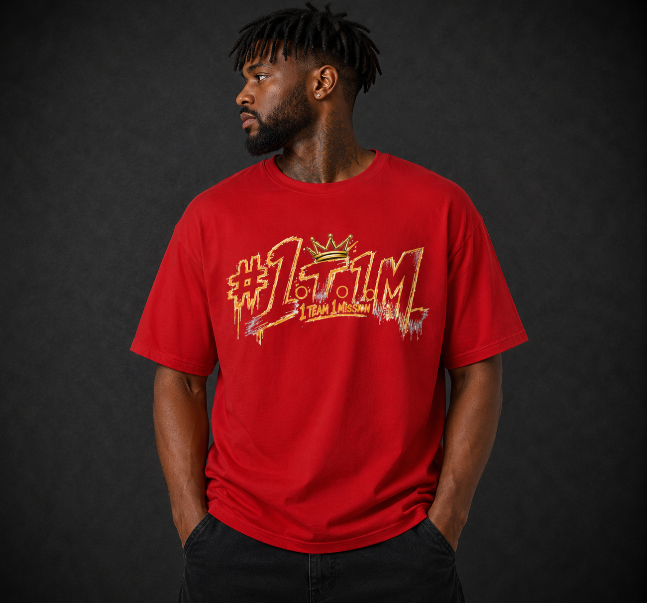 #1.T.1.M Crowned Lion | Heavy Oversized Tee