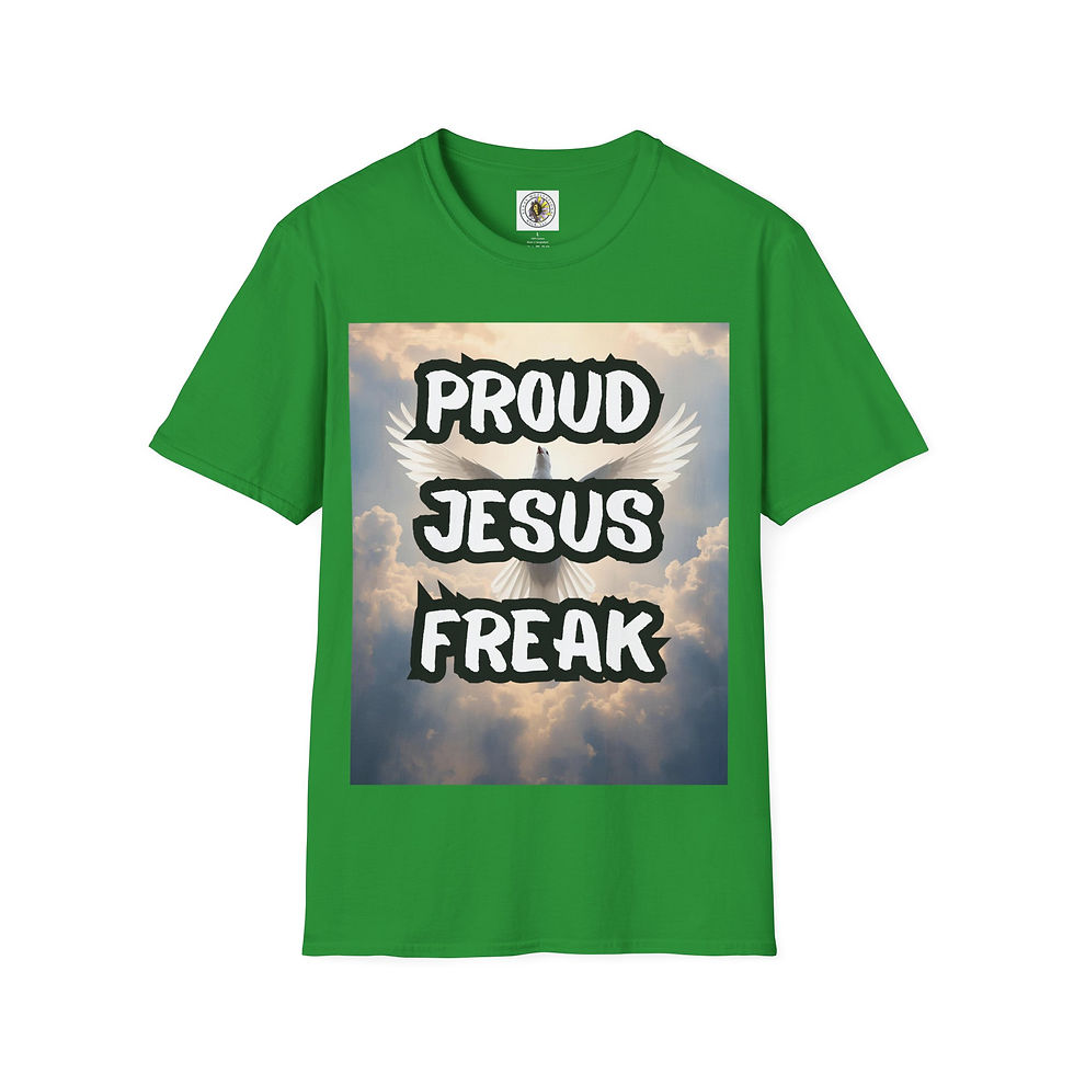Thumbnail: Proud Jesus Freak Unisex T-Shirt – Christian Faith Dove Tee