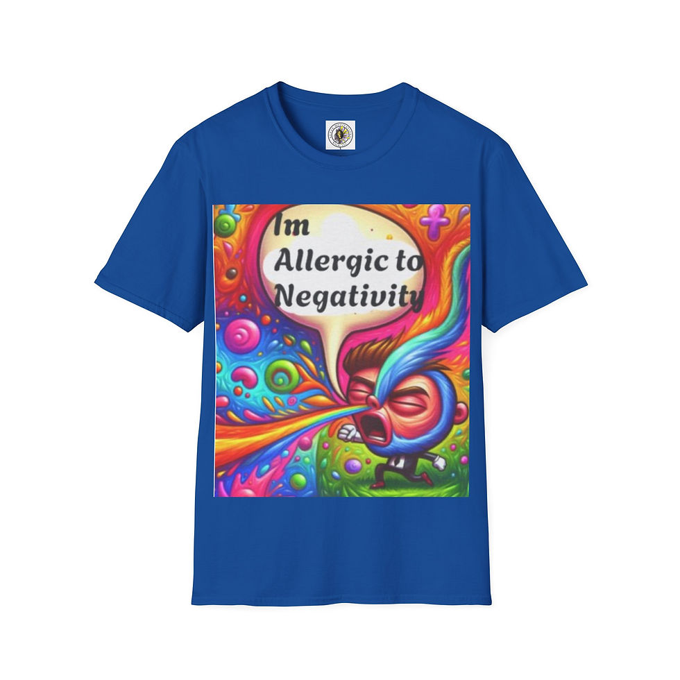 Thumbnail: Allergic To Negativity Unisex Cotton Motivational Tee