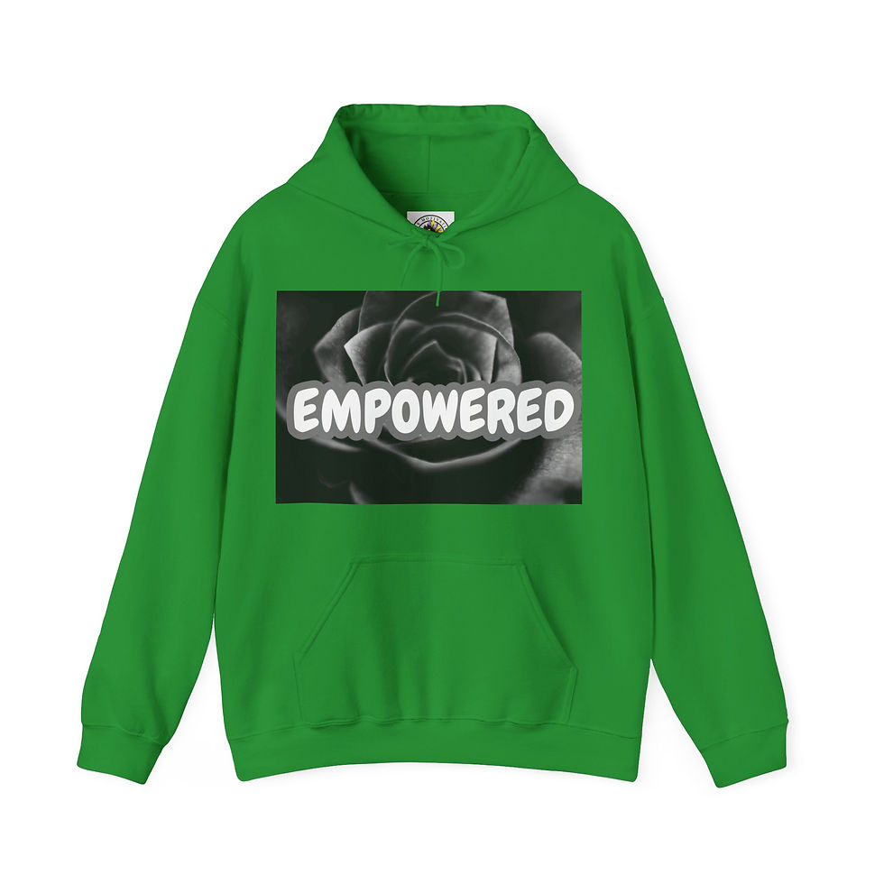 Thumbnail: Empowered  Unisex Motivational Hoodie Graffitti Style Font