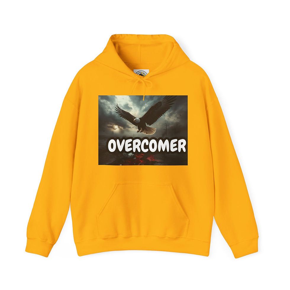 Thumbnail: Overcomer Eagle Hoodie – Bold Graffiti Streetwear of Strength & Faith