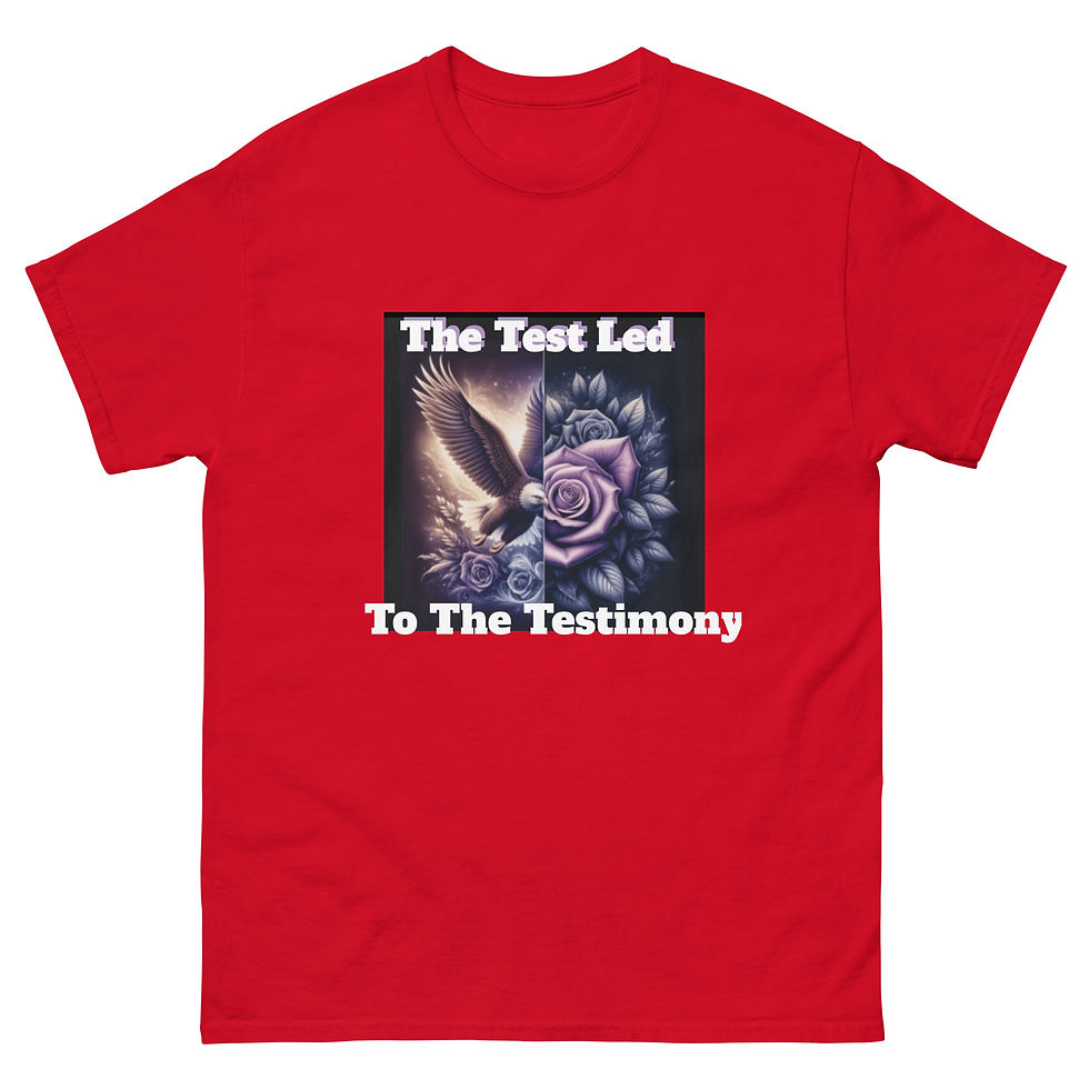 Thumbnail: The Test Led To The Testimony Unisex Motivational T-shirt