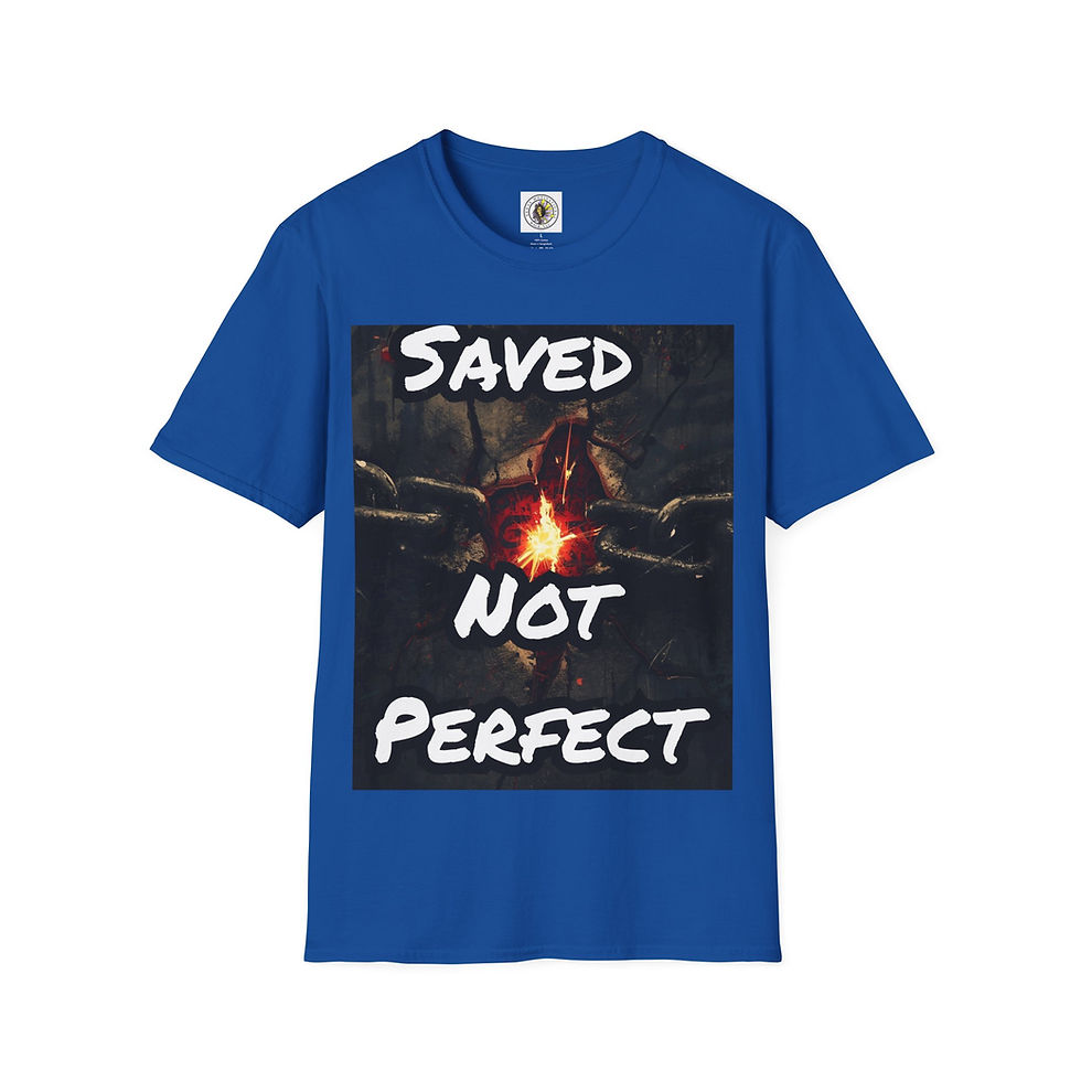 Thumbnail:  Saved Not Perfect unisex T-Shirt – Christian Redemption Tee