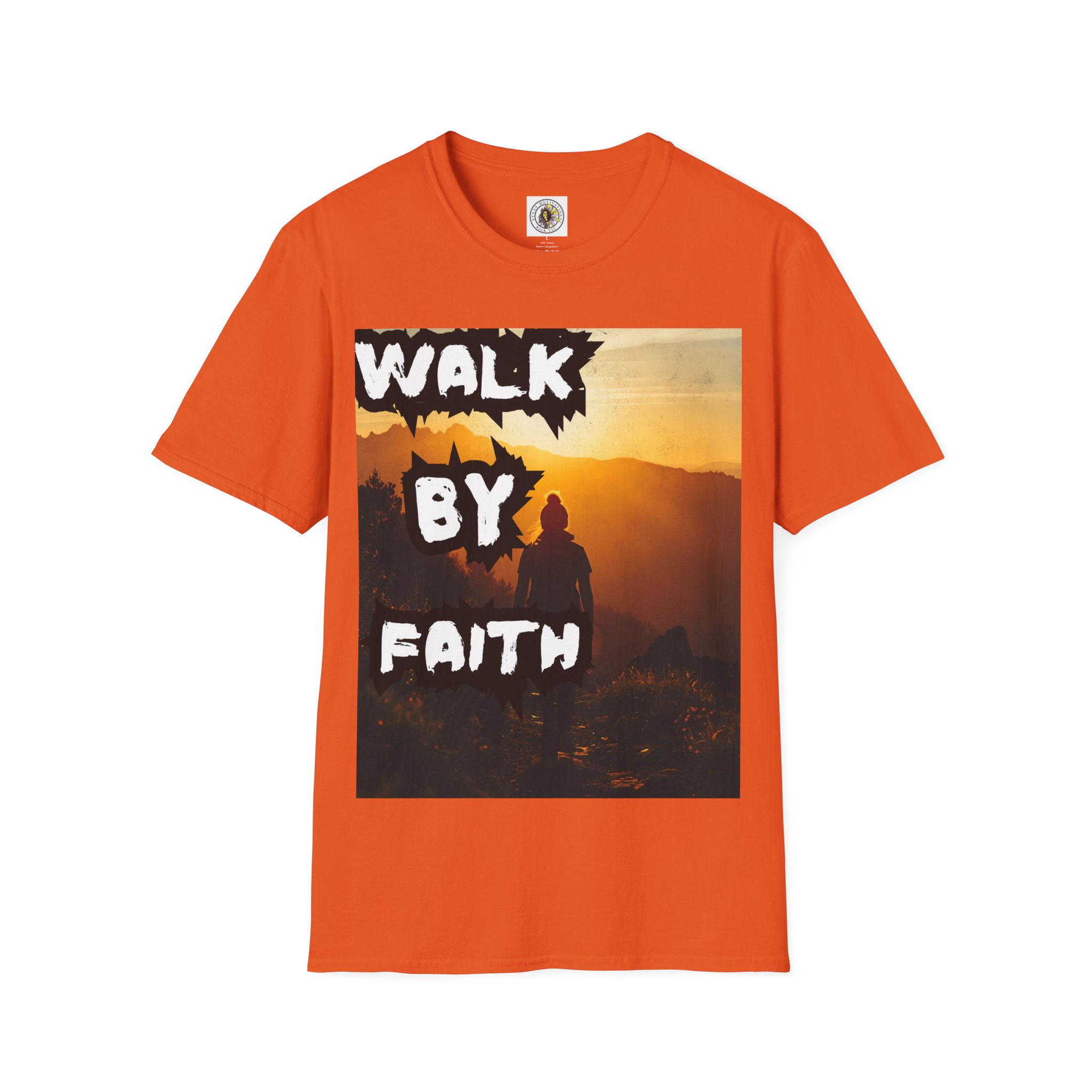 Walk by Faith unisexT-Shirt – Inspirational strength Tee