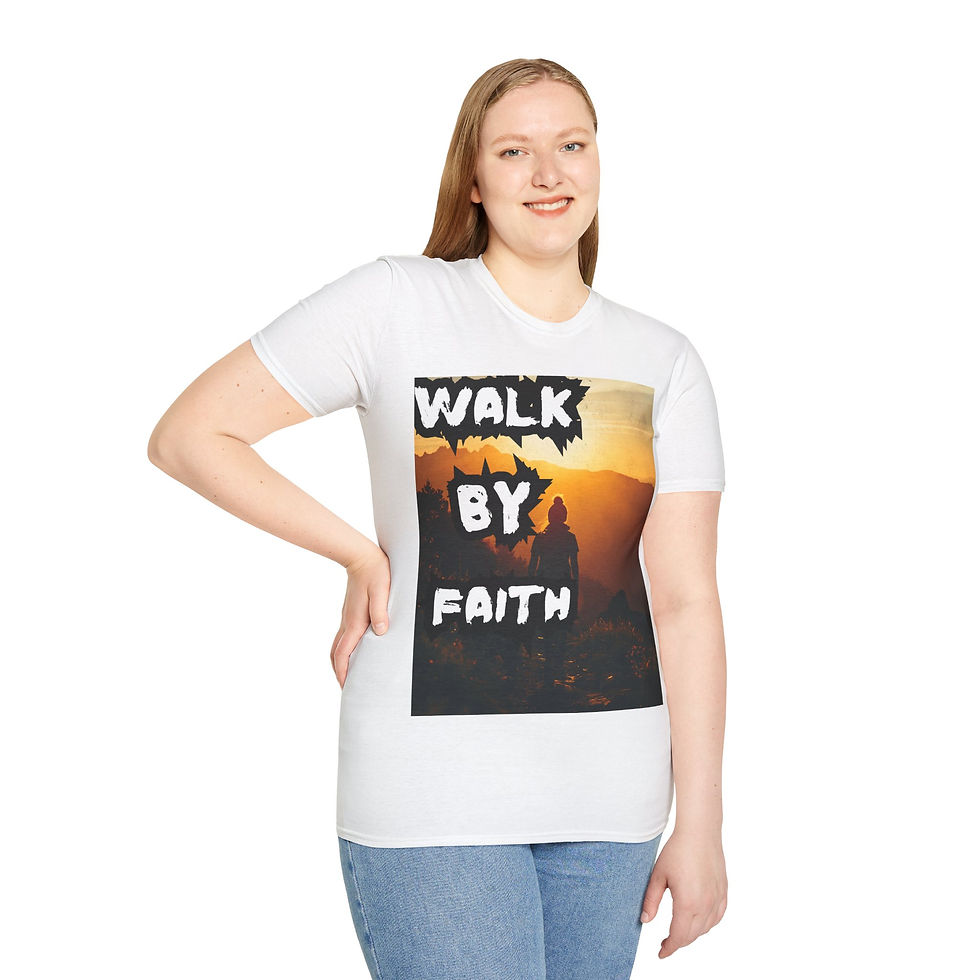 Thumbnail: Walk by Faith unisexT-Shirt – Inspirational strength Tee