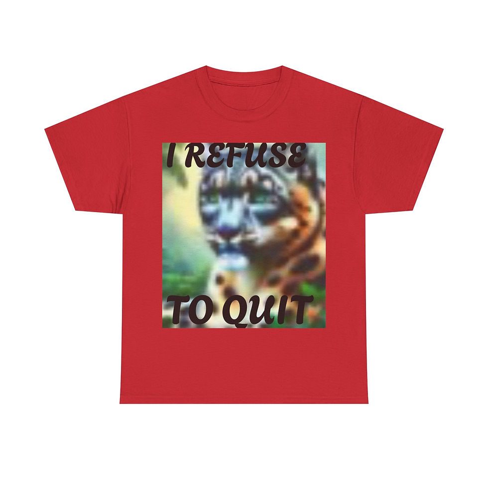 Thumbnail: I Refuse To Quit Unisex Heavy Cotton Motivational Tee