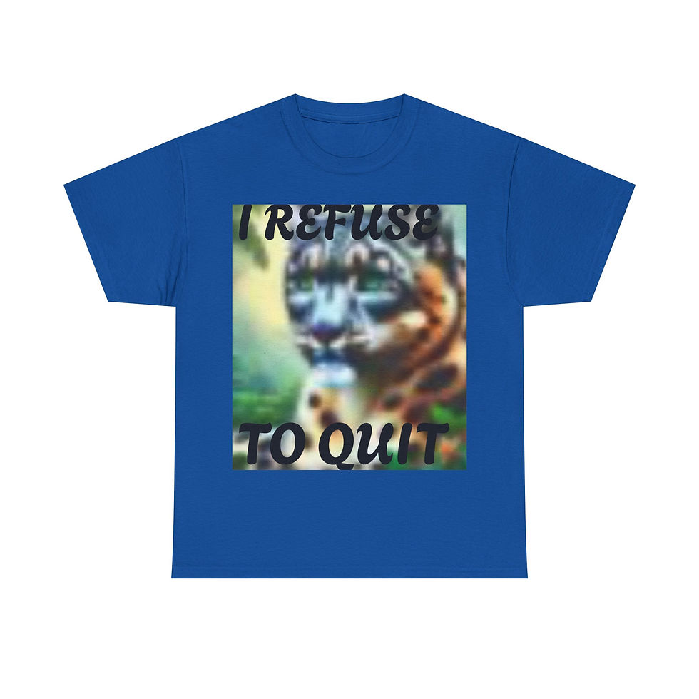 Thumbnail: I Refuse To Quit Unisex Heavy Cotton Motivational Tee