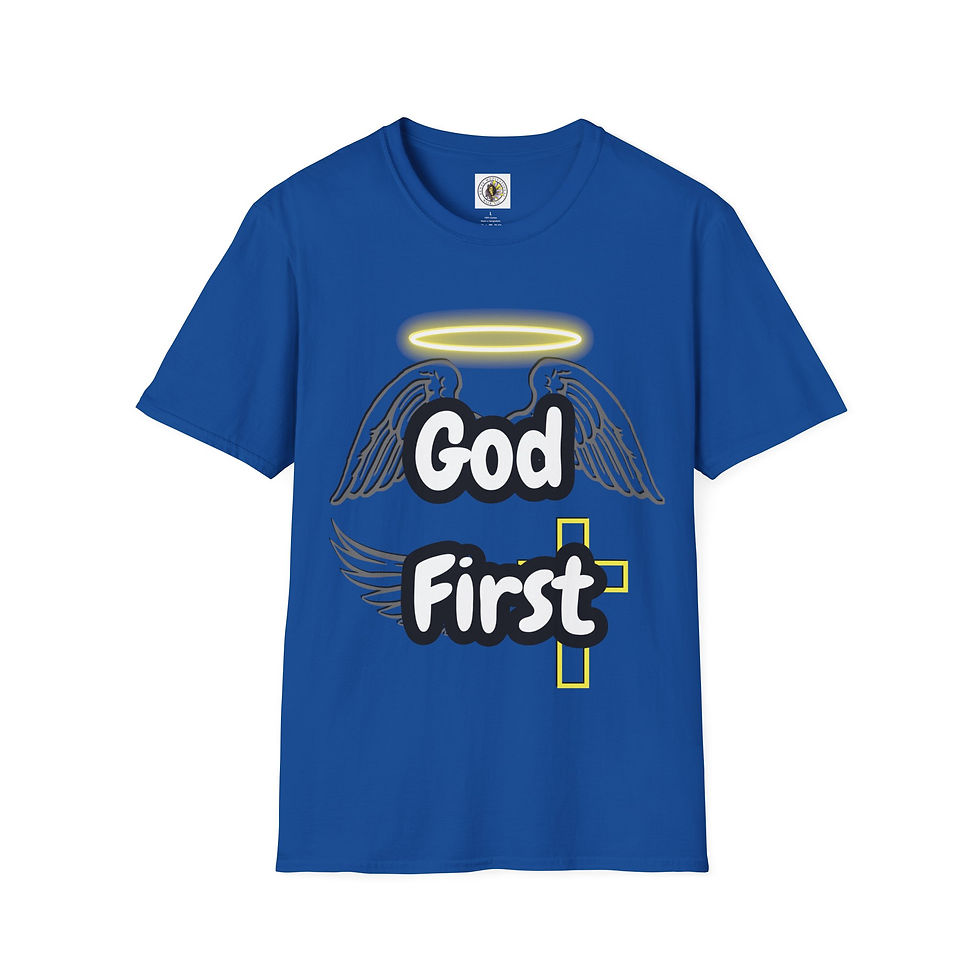 Thumbnail: God First Unisex T-Shirt – Bold Christian Graffiti Design