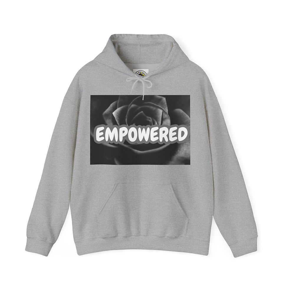 Thumbnail: Empowered  Unisex Motivational Hoodie Graffitti Style Font
