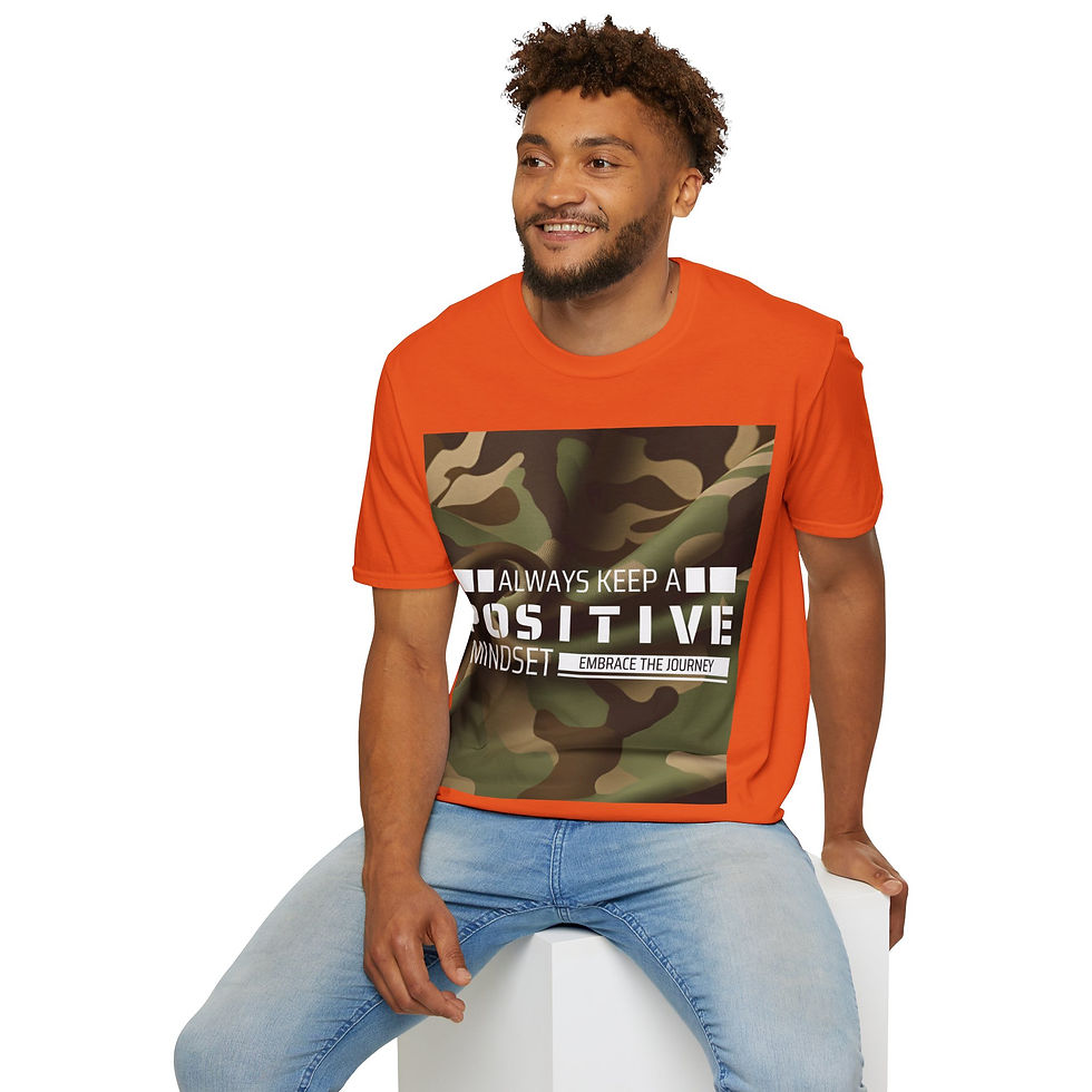 Thumbnail: Camouflage Positive Mindset Motivational T-Shirt