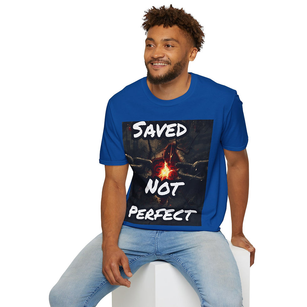 Thumbnail:  Saved Not Perfect unisex T-Shirt – Christian Redemption Tee