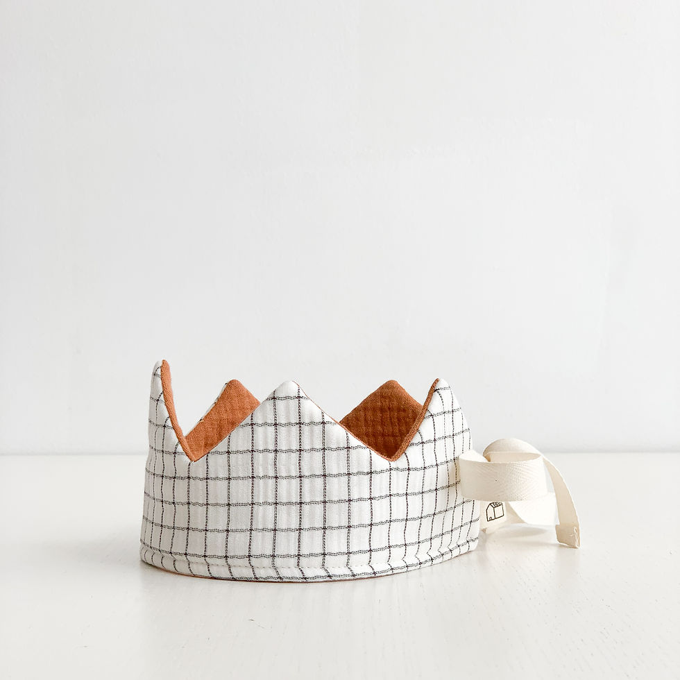 Miniatura: Corona de tela Cinnamon-Grid