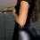 Thumbnail: New 2025 Women's Retro Black Short-Sleeve Dress with a Fitted Waist And Bodycon 