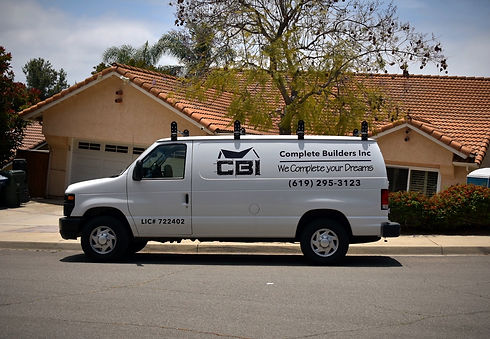 Company van parked on the street