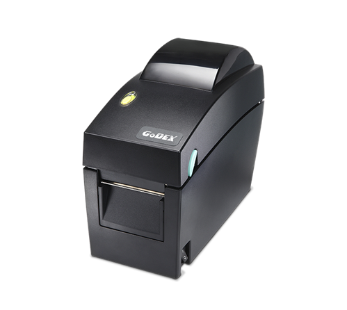 Thumbnail: Compact Godex DT2x direct thermal label printer with sleek design, shown on a white background, ideal for efficient and fast