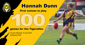 Hannah Dunn - 100 games