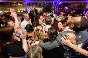 Dance floor at a wedding reception