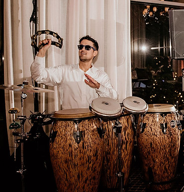 Live percussion at a wedding reception