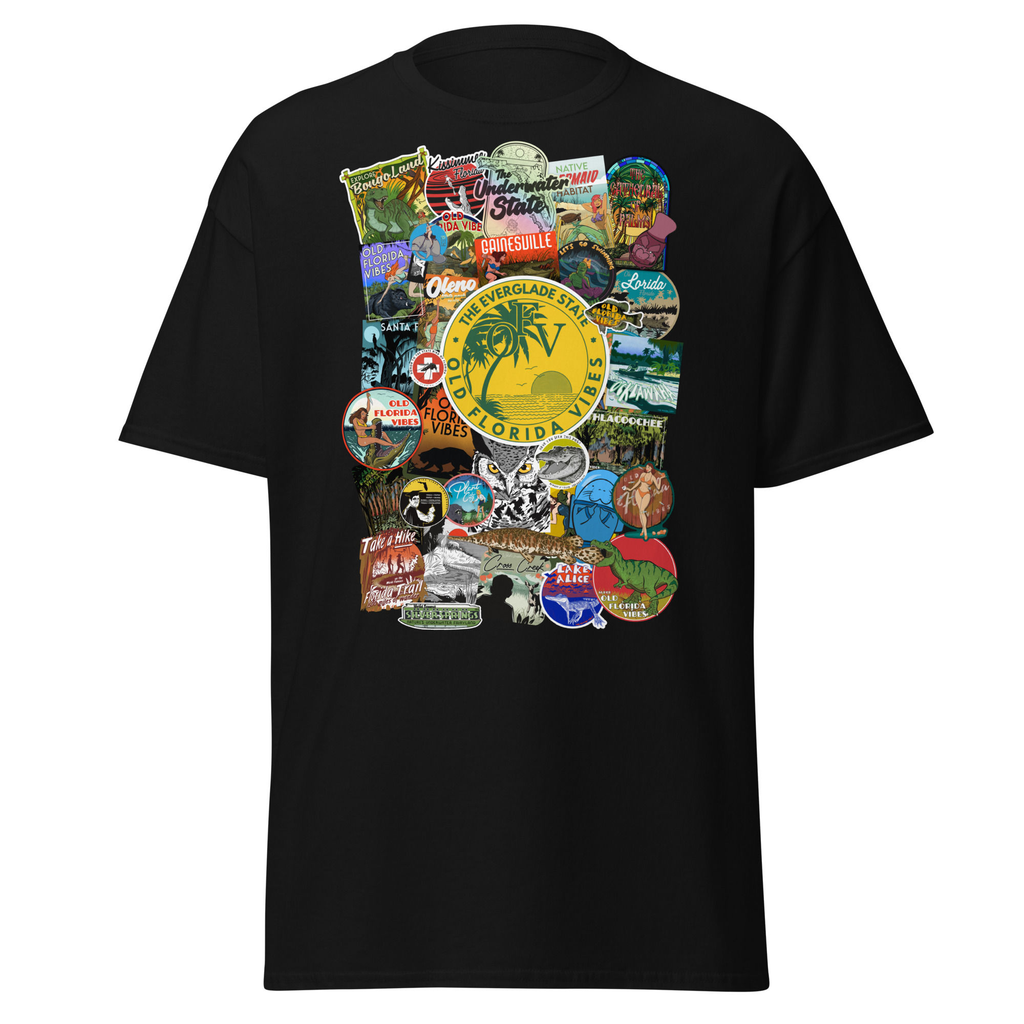 Old Florida Vibes Illustrator Mash Up - T-Shirt