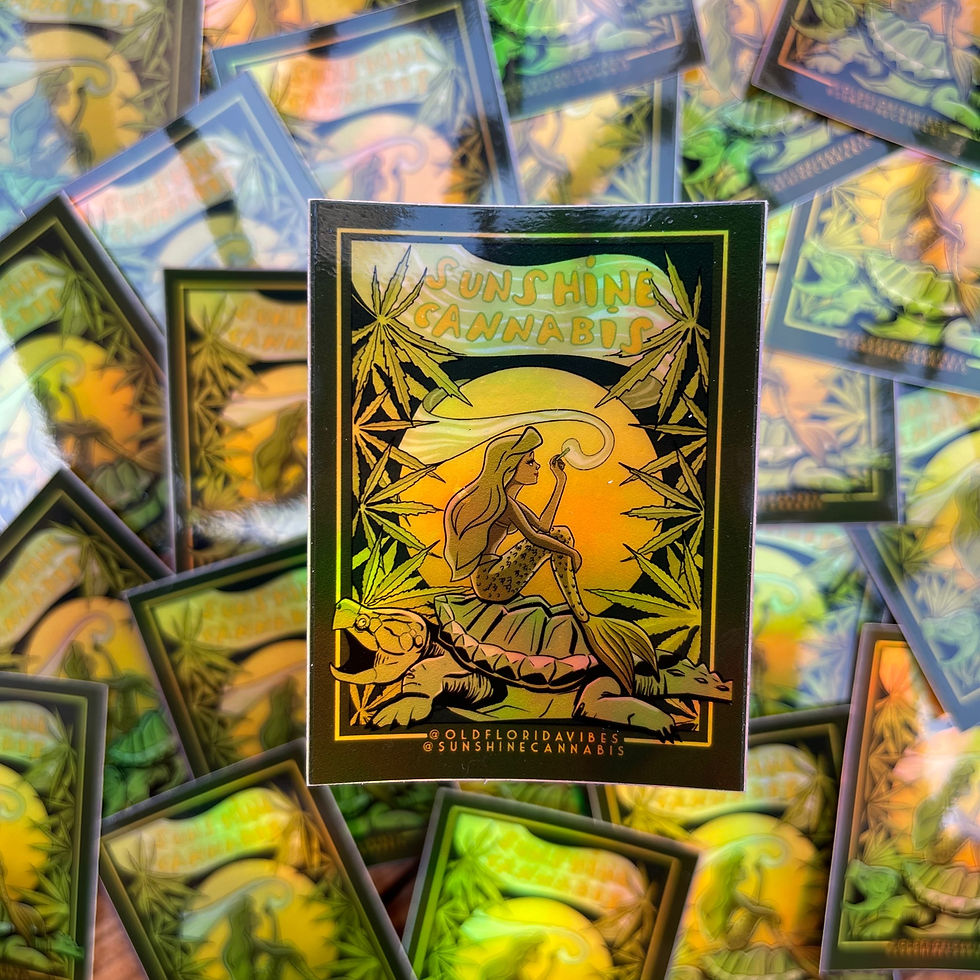 Woman enjoying cannabis sticker with text, Bongoland Sticker with other stickers.