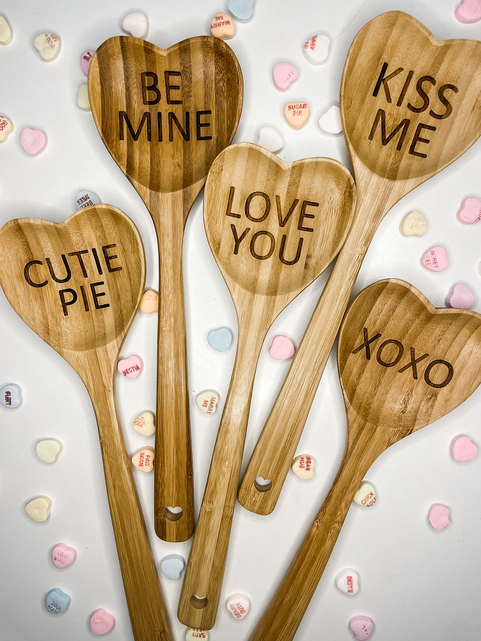 Thumbnail: Conversational Heart Wooden Spoon