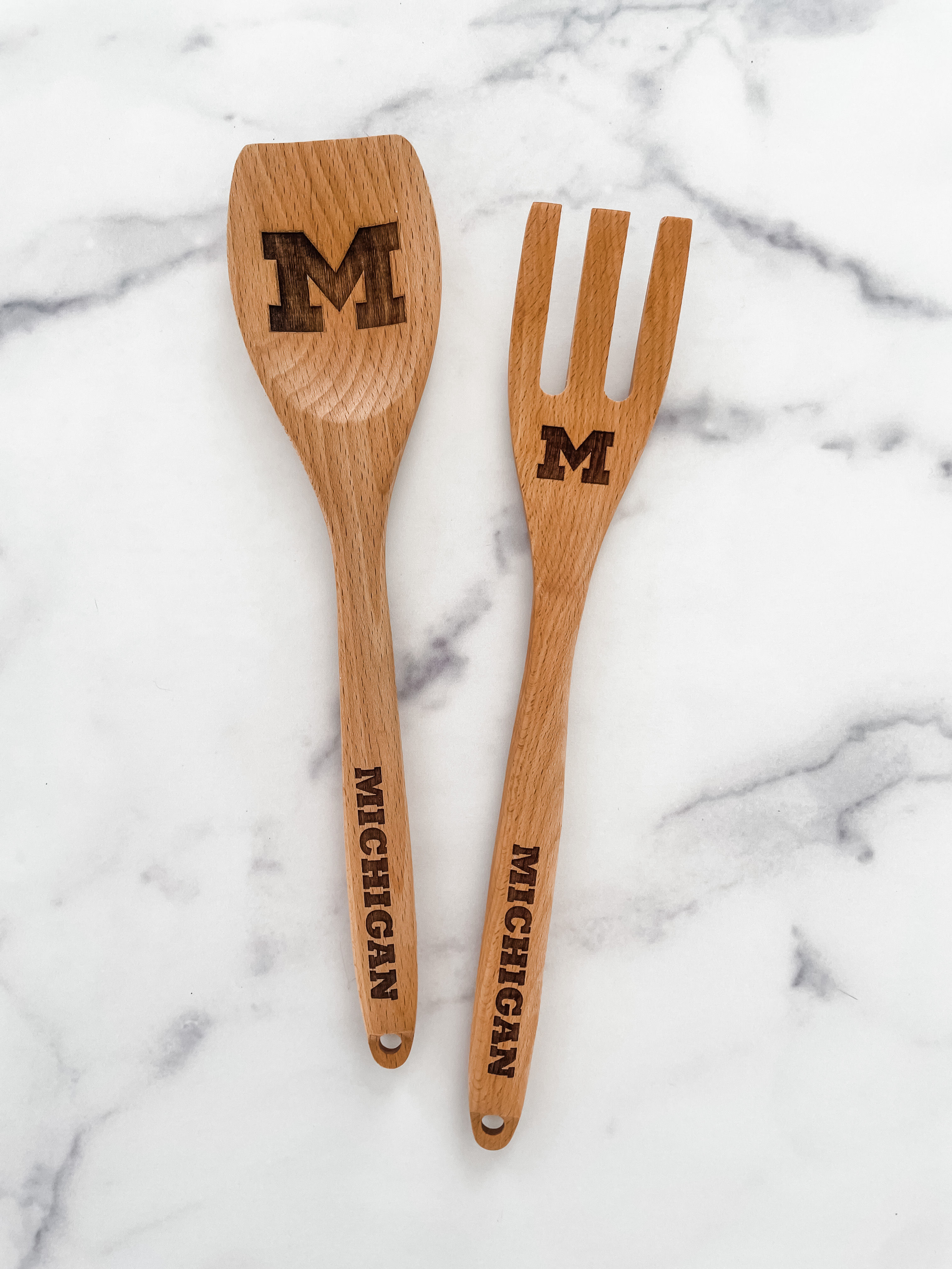 Michigan Wooden Utensil Set