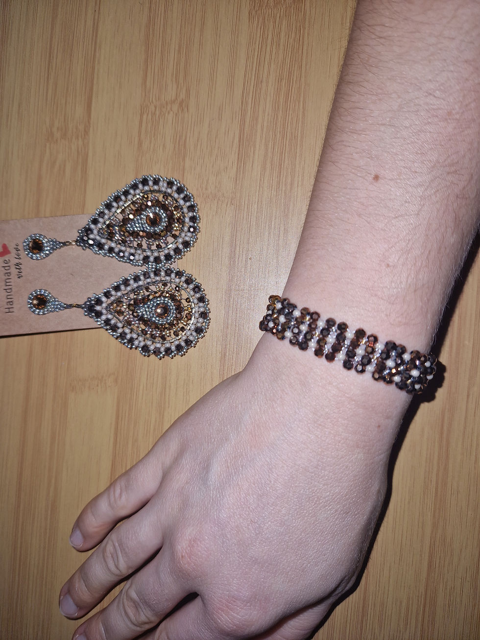 Miniaturbild: Golden sunset Collection (Armband&Ohrringe)