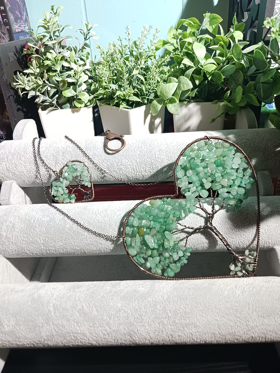 Heart-shaped Tree of Life Aventurine Crystal Wall/Window Decor