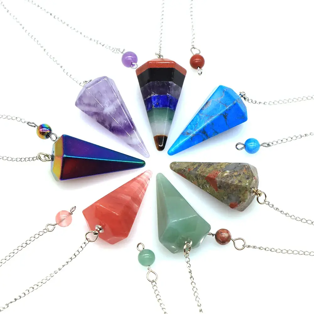 Natural Quartz Reiki Healing Pendulum Dowsing Spiritual Divination