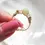 Thumbnail: 18 Gold Karats Natural Crystals Hand Wired Adjustable Ring