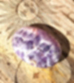 Chevron Amethyst Palm Stone