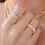 Thumbnail: 18 Gold Karats Natural Crystals Hand Wired Adjustable Ring