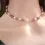 Thumbnail: Natural Strawberry Quartz Crystal &amp; Freshwater Pearls Choker