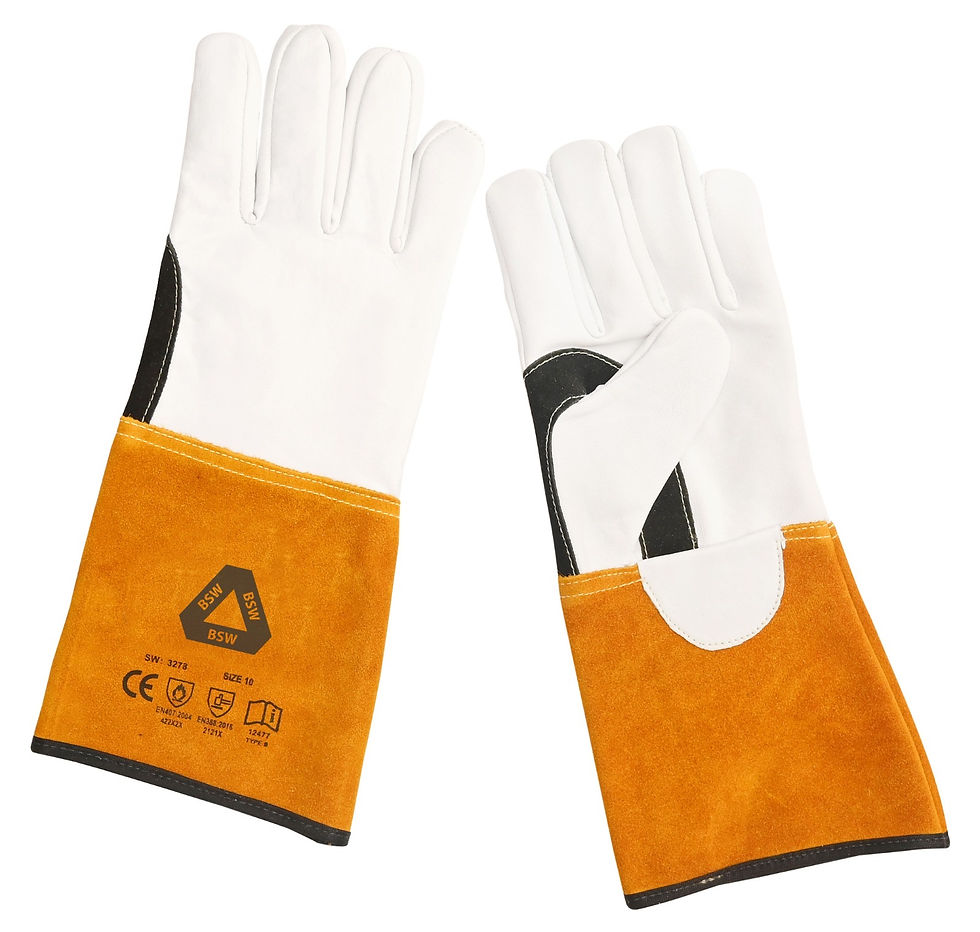 BSW Gold/White/Black Tig Glove